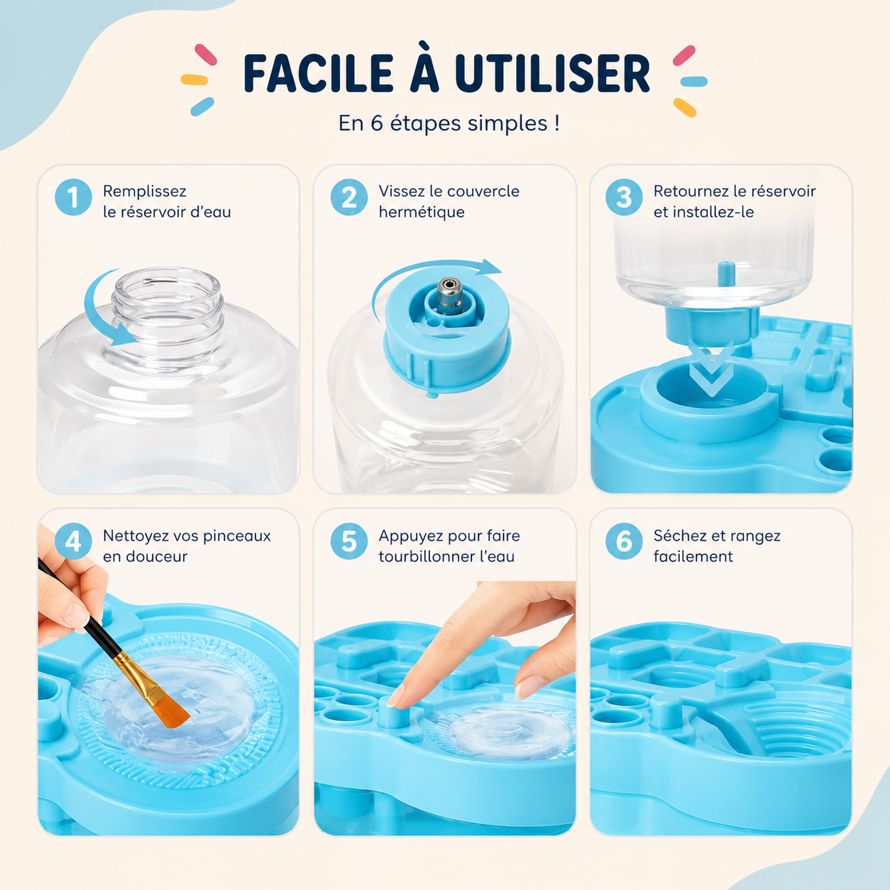 StudioBrush™ Nettoyeur de Pinceaux Automatique