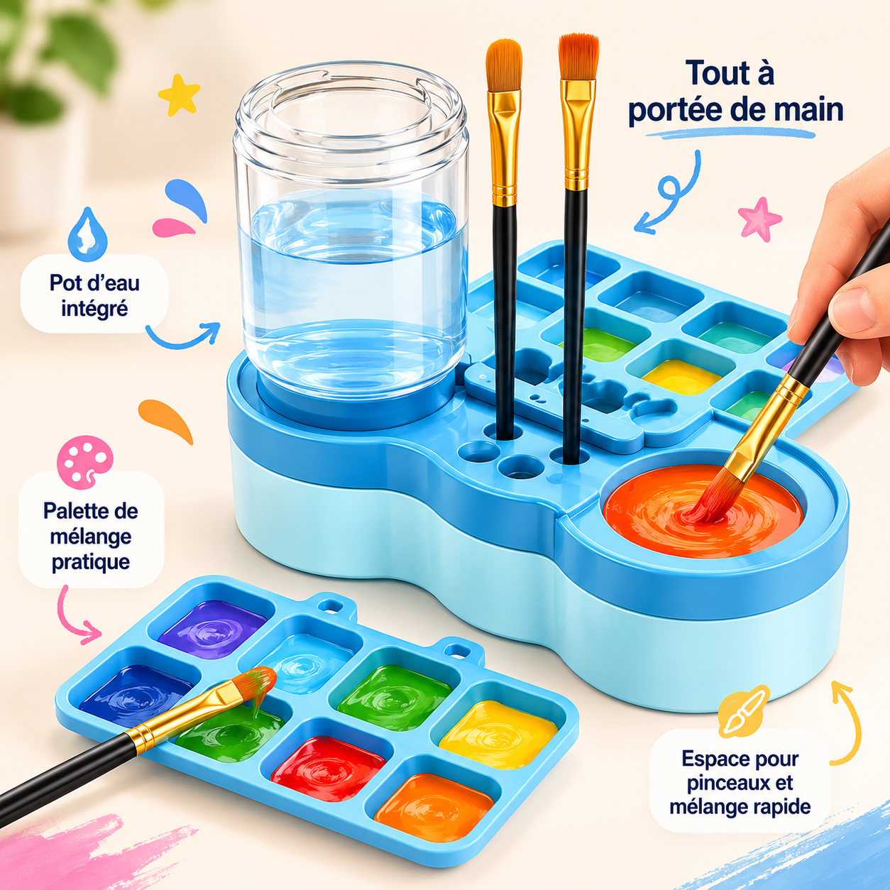 StudioBrush™ Nettoyeur de Pinceaux Automatique