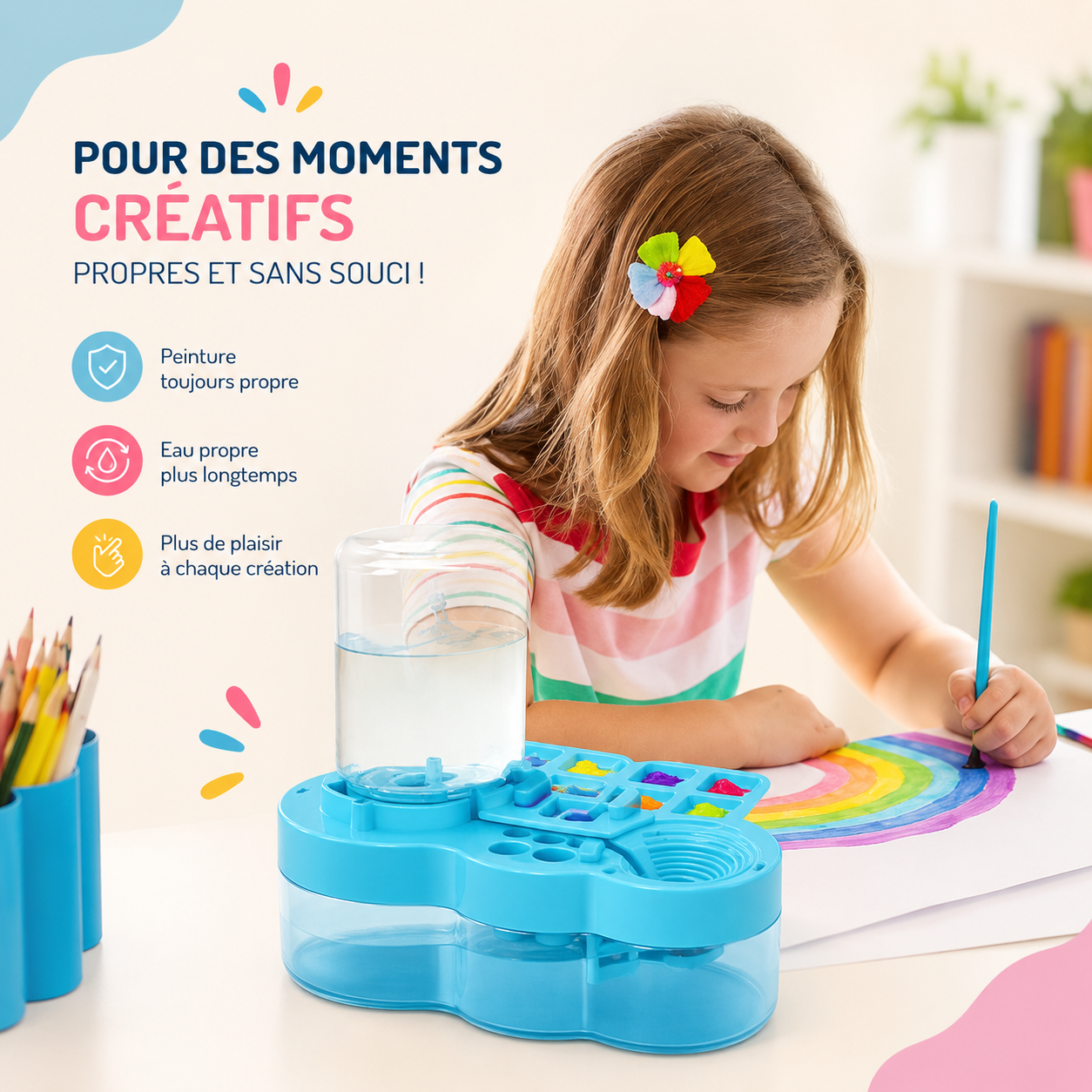 StudioBrush Nettoyeur de Pinceaux Automatique